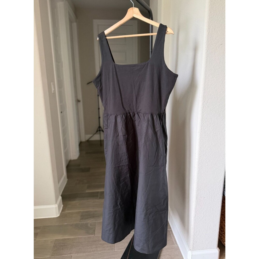 Everlane Supima Jersey Riviera Dress Black Sleeveless Midi XXL MSRP: $98
